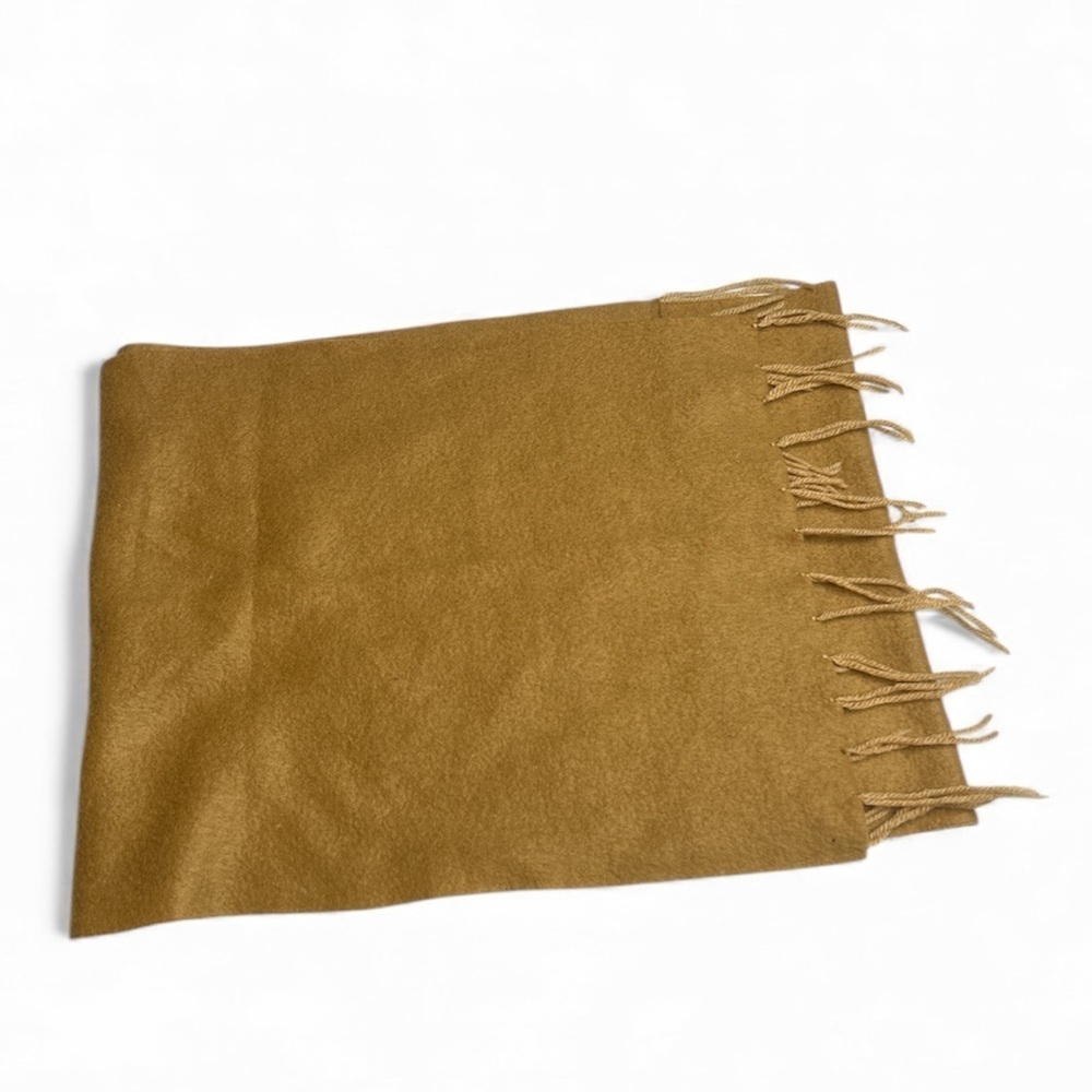 Tan Scarf with Fringe - Picture 3 of 4